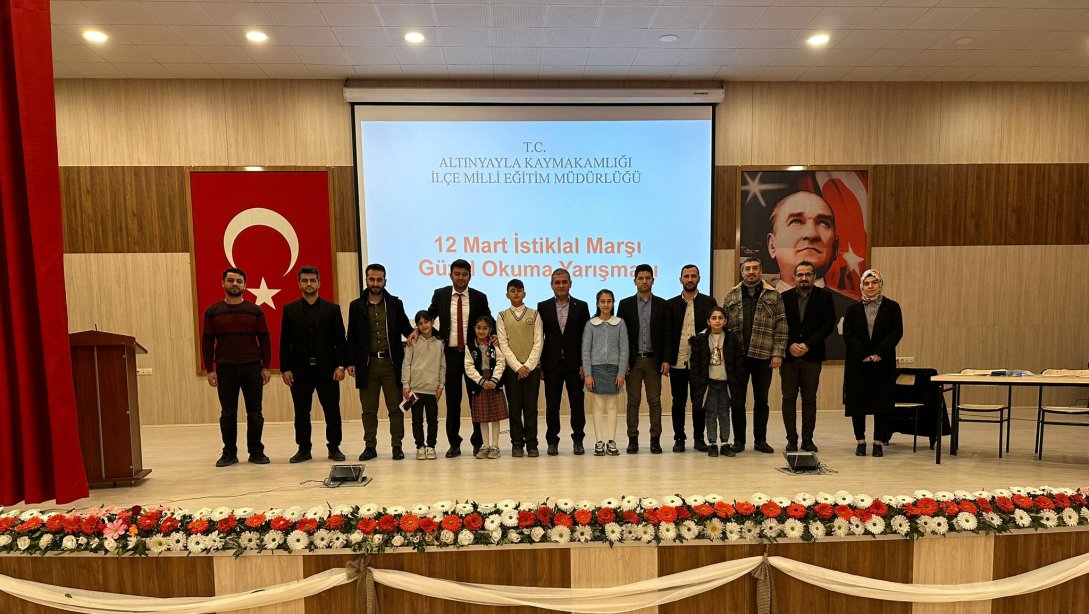 12 Mart İstiklal Marşı'nın Kabulü ve Mehmet Akif Ersoy'u Anma Haftası münasebetiyle, ilçe geneli 